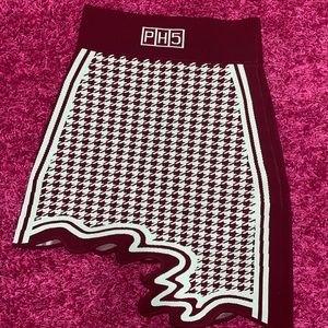 PH5 Alpine asymmetric mini skirt